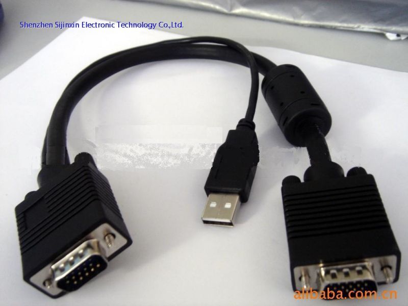 VGA USB 二并KVM线