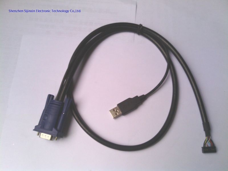 定制VGA+USB+3.5mm KVM交换机尾线