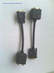 DVI male to VGA+DVI female splitter cable